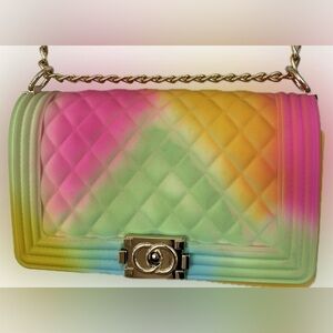 Cotton Candy Quilted Chain Crossbody Bag – New